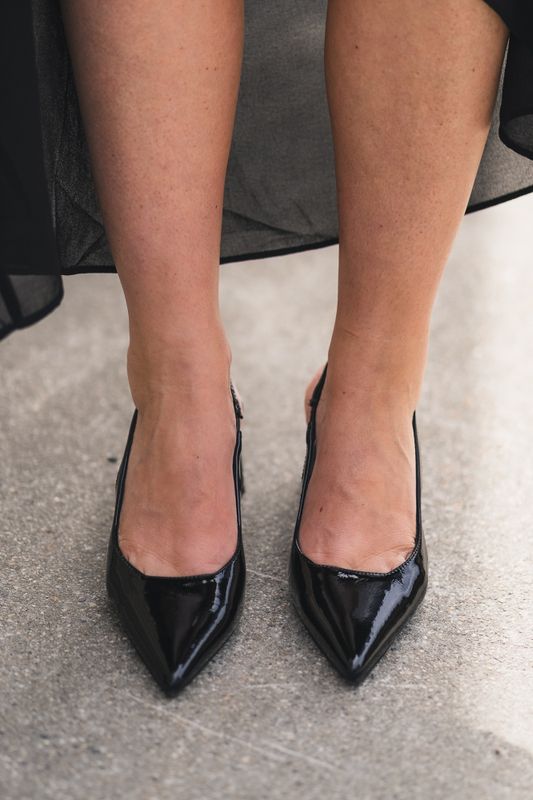 Maralyn Slingback Patent Black 