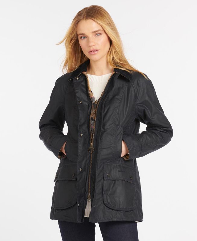 Beadnell Wax Jacket Navy 