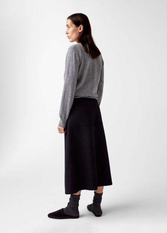 Thelma Wool Skirt Black 