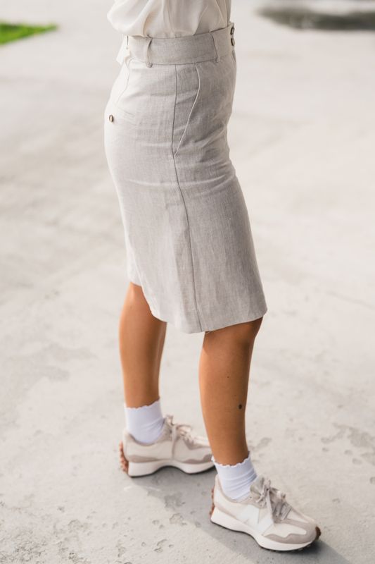 Laura Long Shorts 888 Crystal Linen 