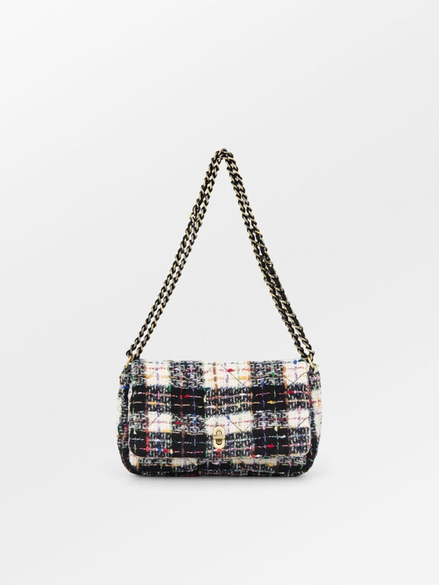 Boucle Checked Hollis Bag Black 