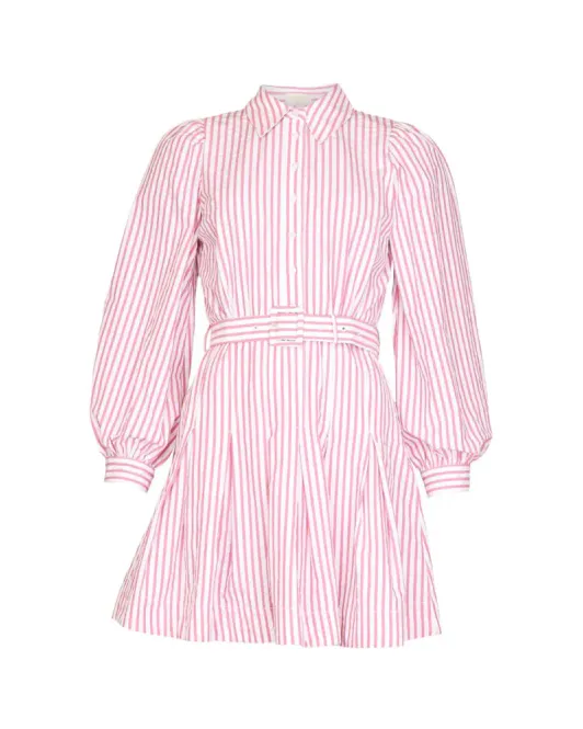 Hovedbilde Seersucker Pleated Dress Pink Stripe 