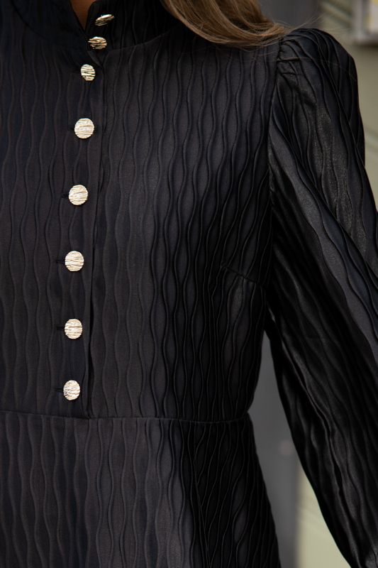 Ripple LS Dress Black 