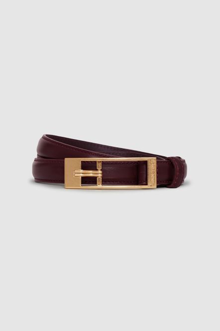 Hovedbilde Elly Belt Smooth Leather Fig Burgundy 