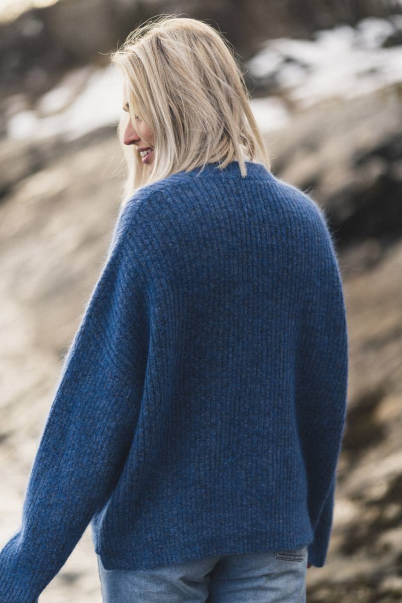 Drive Knit Cardigan Blue Vakre Vene