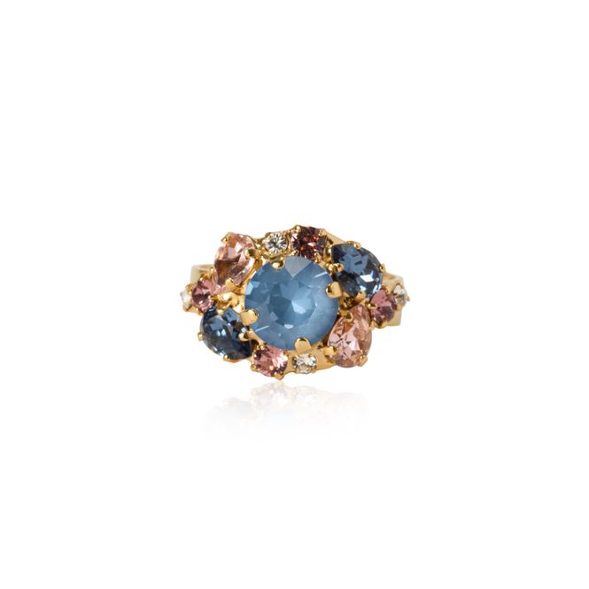 Hovedbilde Molly Ring Gold Smoked Blue Combo 