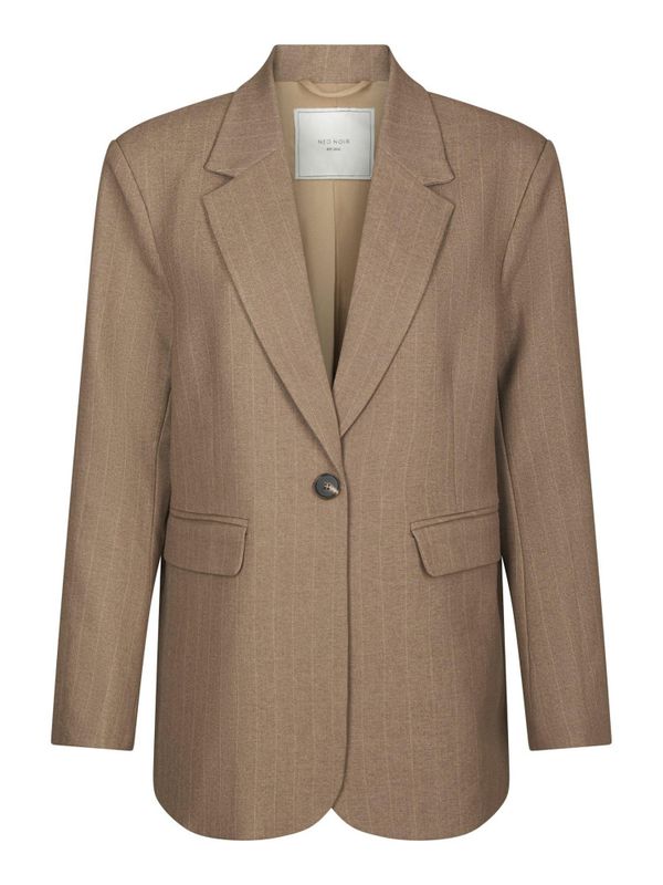 Gaby Pinstripe Blazer Taupe 