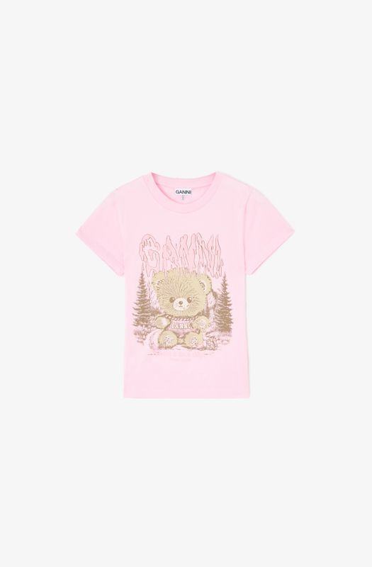 Basic Cotton Jersey Baby Fit Teddy Forest Chalk Pink 