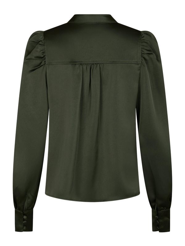 Rosslyn Heavy Sateen Blouse Deep Green 