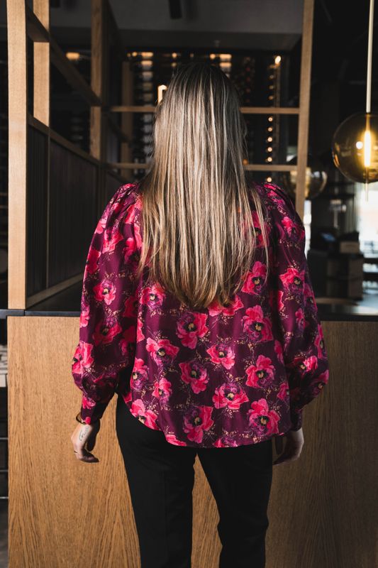 Striped Organza Blouse Romace 