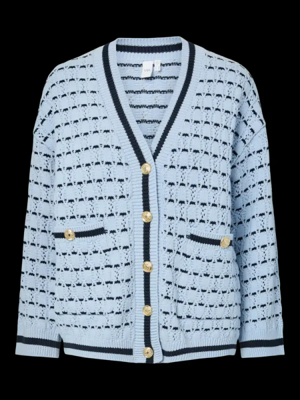 Atica LS Knit Cardigan Skyway Navy Blazer 