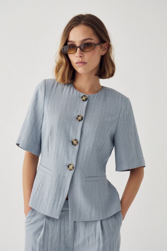 Kasaundra Blazer Dove Blue 