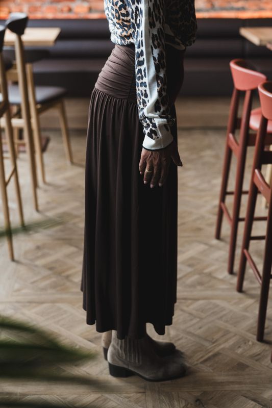 Jersey Skirt Brown 