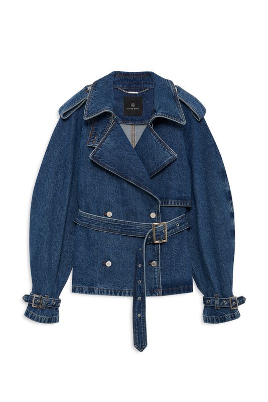 Pascale Trench Clean Indigo Washed Blue 