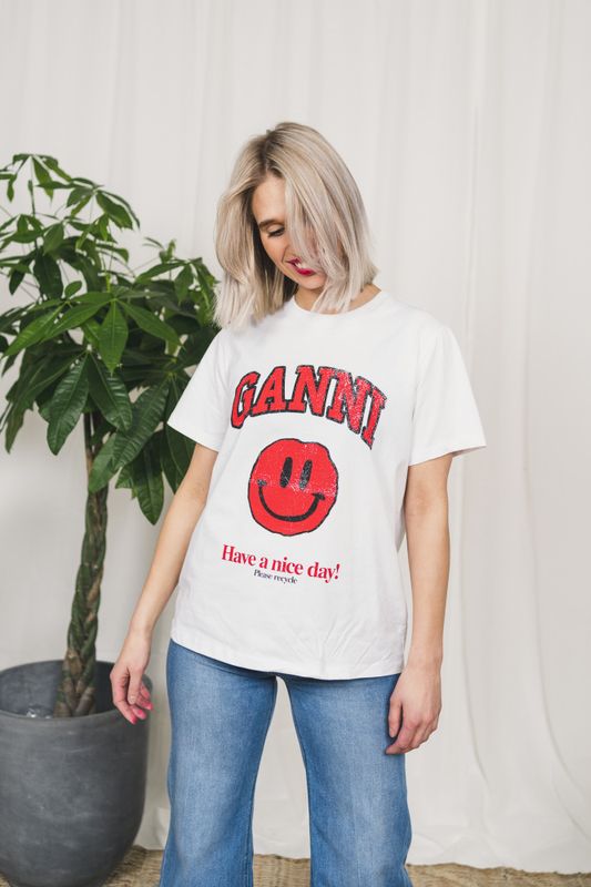 Smiley T-Shirt Bright White 