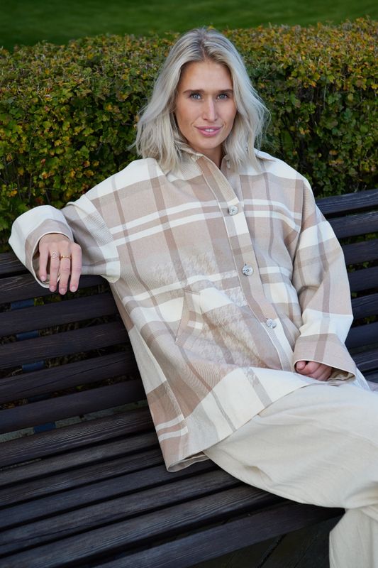 Baller Jacket Ecru Check