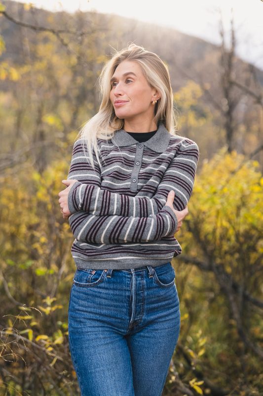 Cassie Stripe Grey Multi 