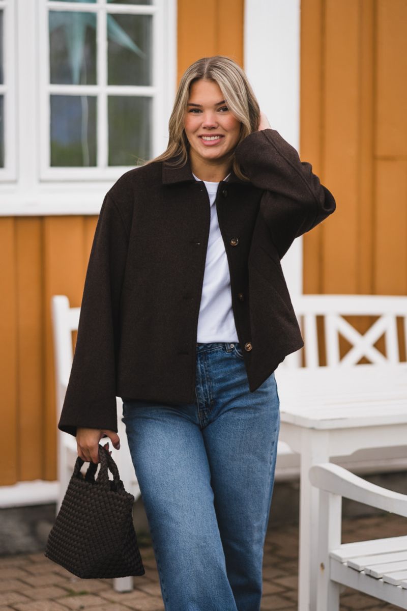 Hamra Wool Jacket Chocolate Brown 