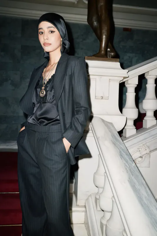 Billie Pinstripe Black 