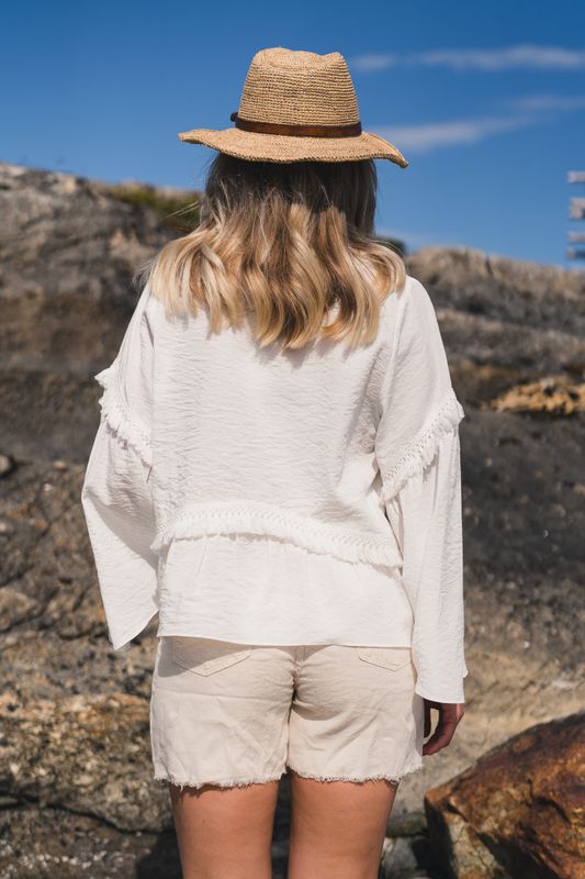 Eden Blouse Linen White 