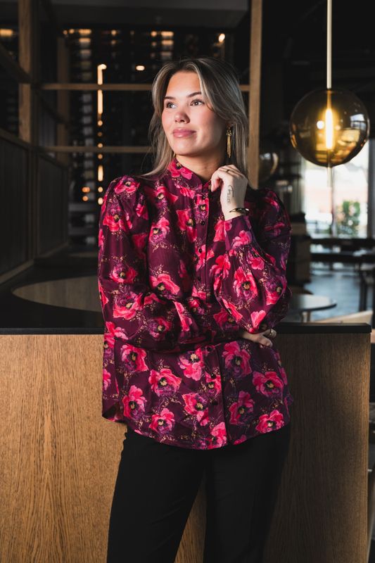 Striped Organza Blouse Romace 