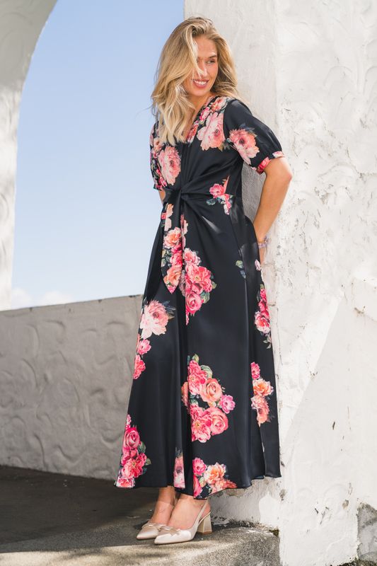 Faye Dress Fiori Noir 