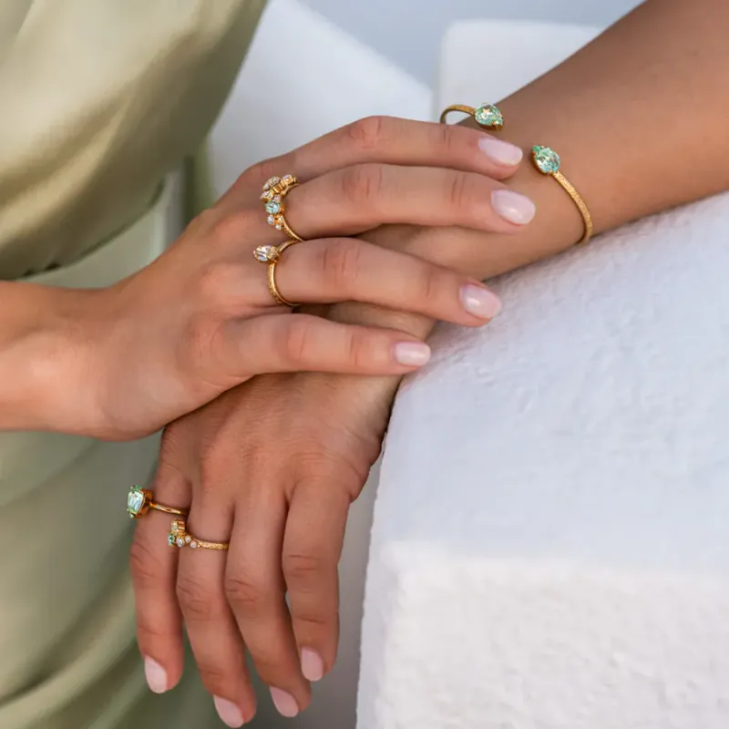 Sandra Ring Gold Chrysolite/Jonquil 