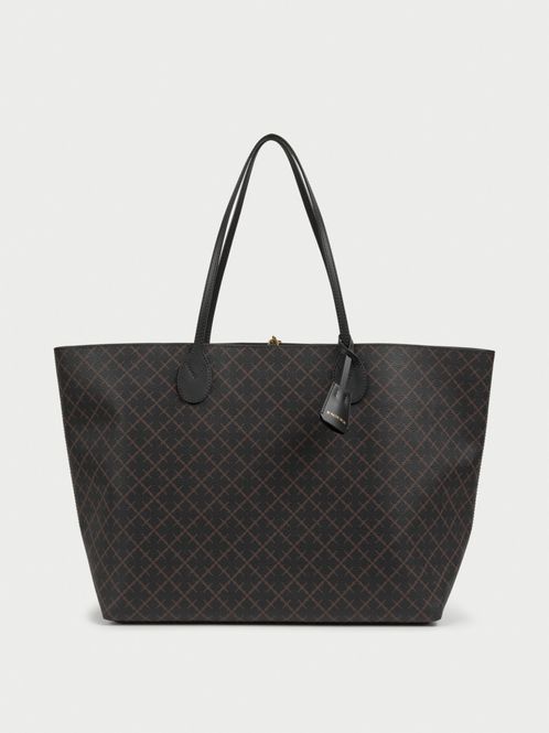 Hovedbilde Abi Printed Tote Bag Dark Chocolate 
