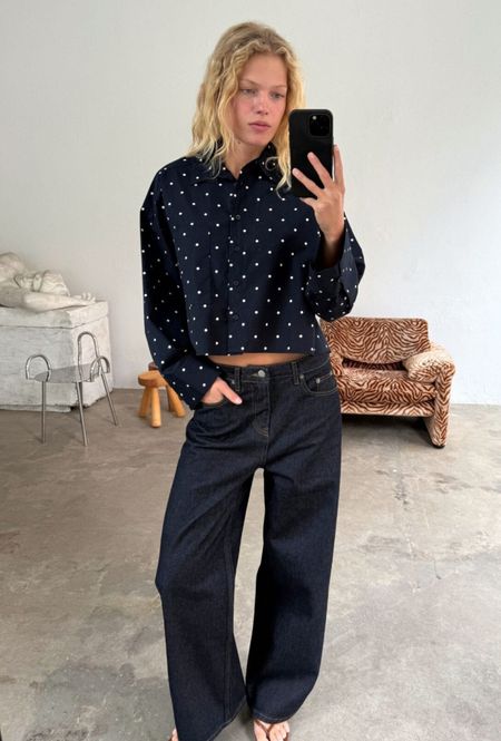 Hovedbilde Anette Shirt Simple Dot Navy 