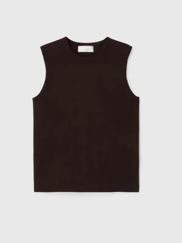 Classic Cashmere Tank Chocolate