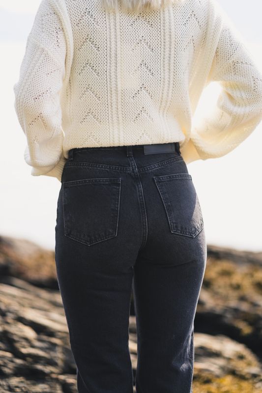 W Regular Jeans Black Washed