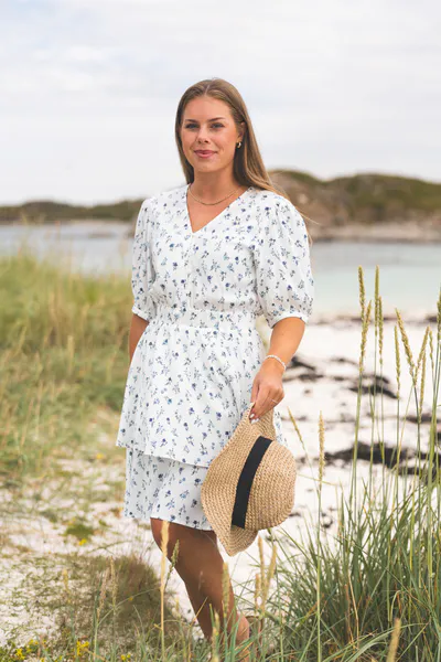 Hovedbilde Amelina Vealine 2/4 Dress AOP Aqua Haze Flower 