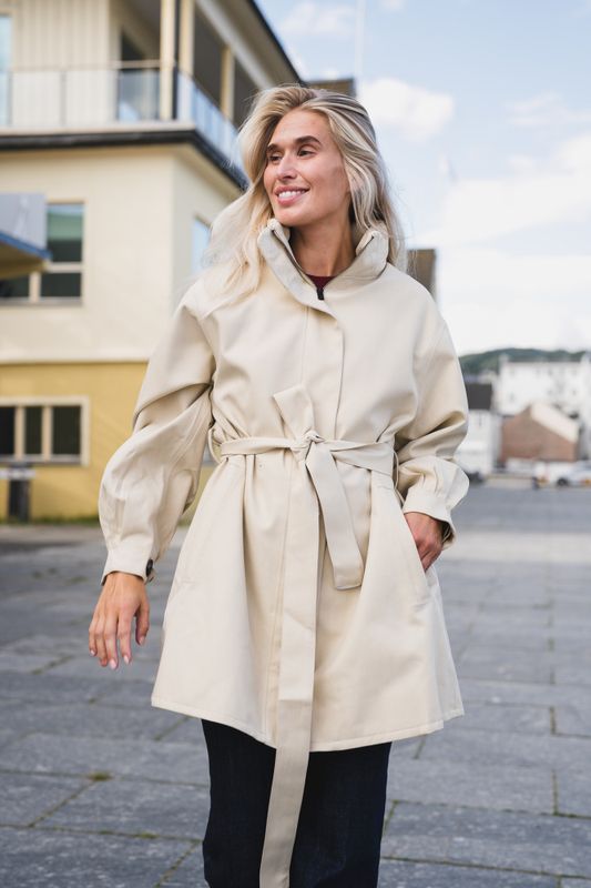 Rossby Coat Beige Denim 