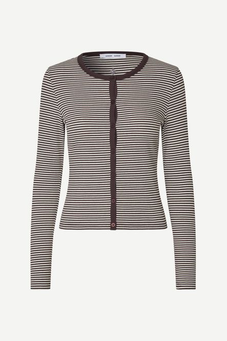 Hovedbilde Saalexo LS Cardigan 7542 Mulch Stripe 