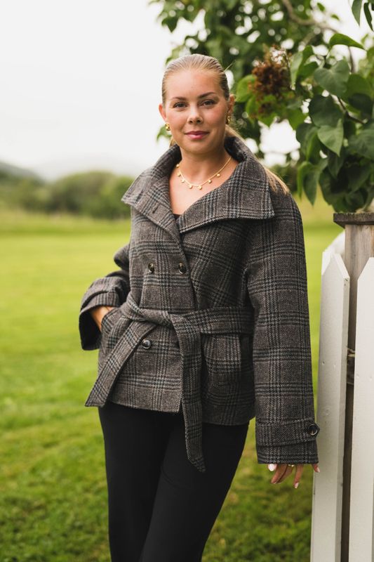 Munet Check Jacket Dark Grey 