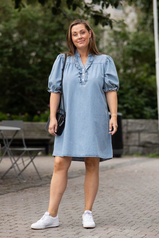 Alma Denim Dress Stonewash