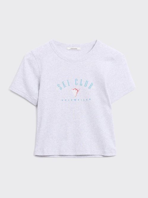 Hovedbilde Chloe Cropped Tee Light Grey Mix 