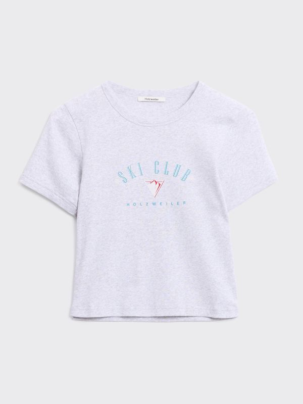 Chloe Cropped Tee Light Grey Mix 