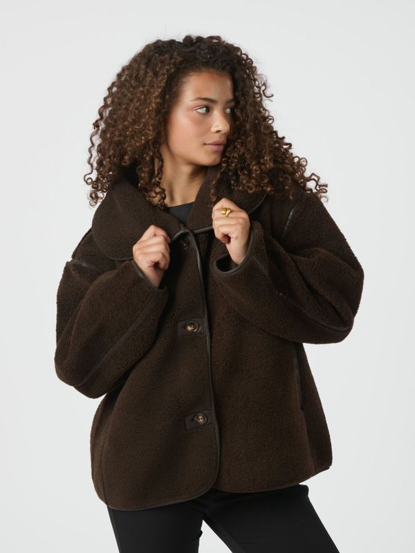 Edmund Teddy Jacket Dark Brown 