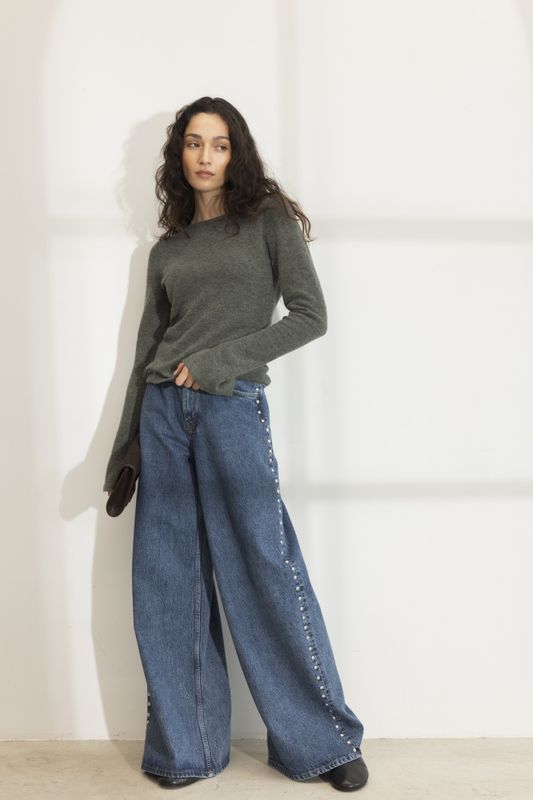Joyce Knit Dark Olive Melange 