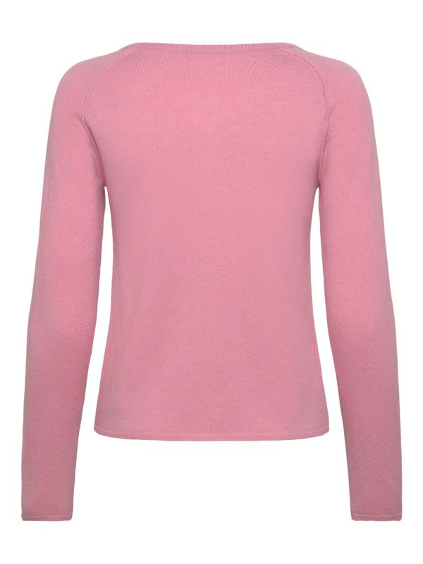 Laica Cashmere LS O-Neck Raglan Cardigan Sea Pink 