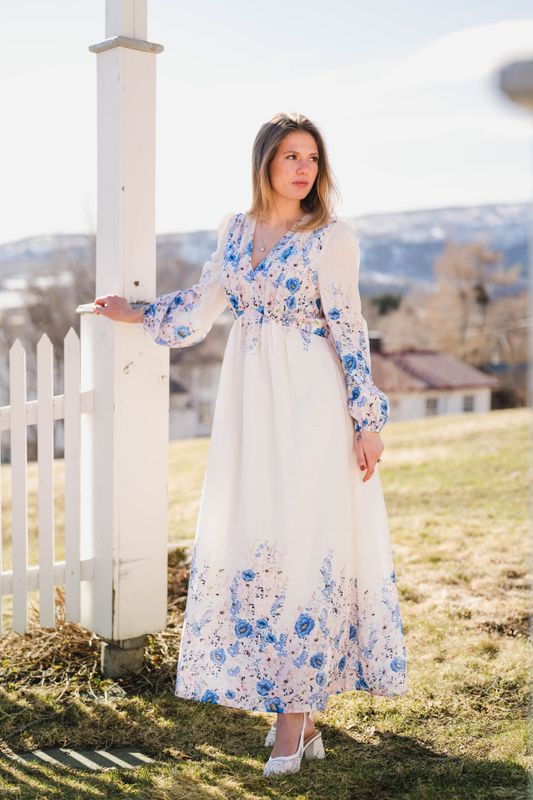 Silfi Flower Print Dress Blue 