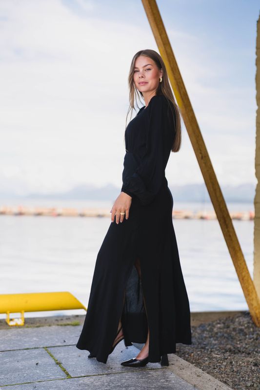 Viscose Maxi Dress Black 