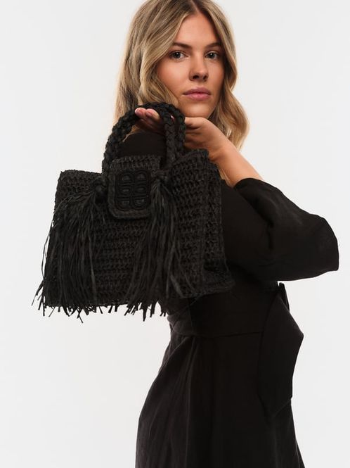 Hovedbilde Sigrid Straw Bag Black 