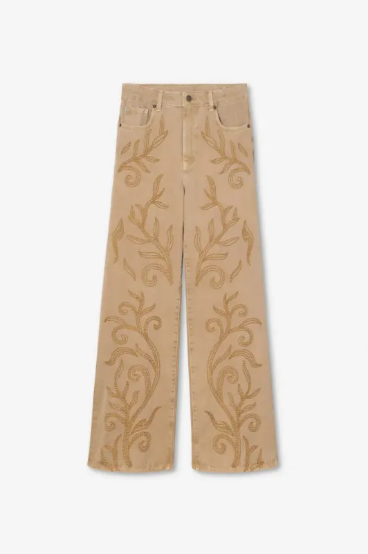 Taylor Embroidered Camel 