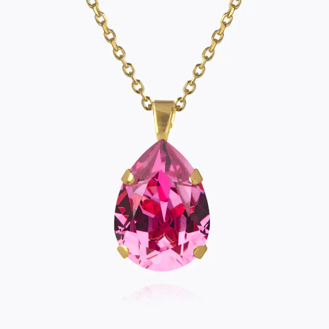 Hovedbilde Mini Drop Necklace Gold Dark Rose 