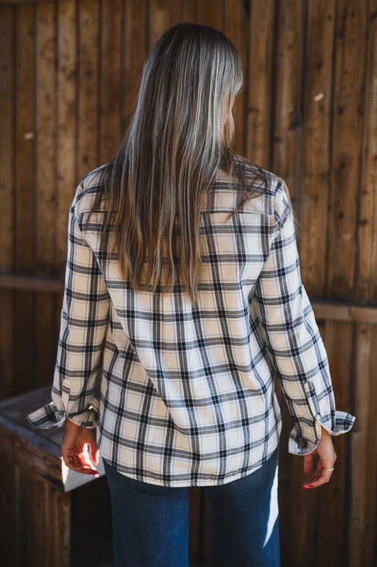 Yana Shirt Big Dark Navy Check