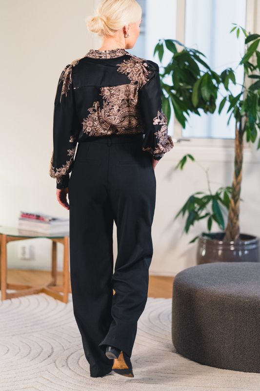 Alessandra Melange Pants Black 