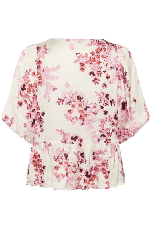 Azelia Blouse Pink Shadow Flower Print