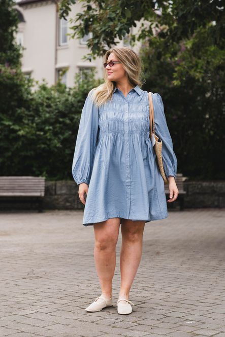 Hovedbilde Pala LS Smock Shirt Dress Windward Blue 